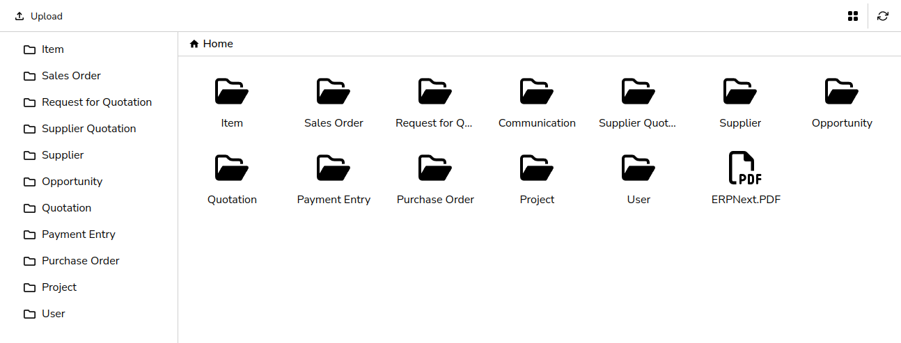 ERPNext File Manager UI / UX